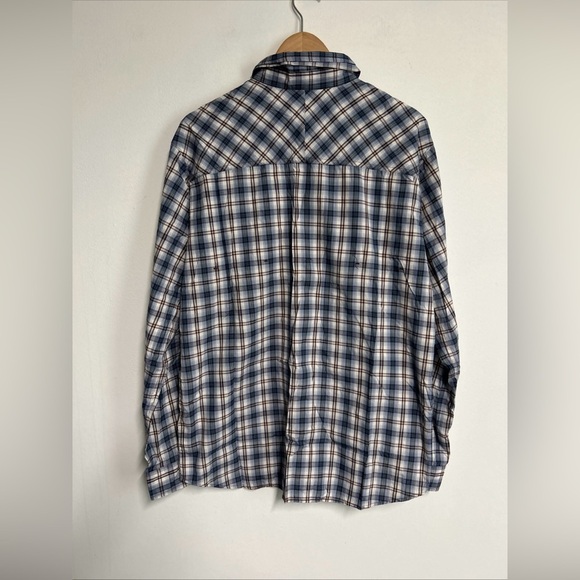 Columbia Men's Large Insect Repellent Plaid Button‎ Front Shirt Roll Tab Sleeve - Picture 3 of 16